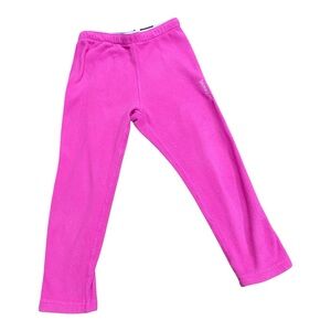 Vibrant Pink Kids Fleece Casual Bottoms